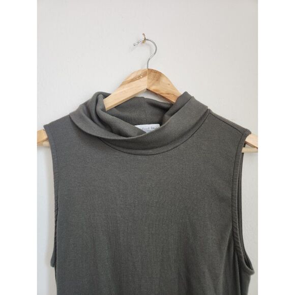 Michael Stars Cowl Neck Sleeveless Ruched Midi Dress | Size XL - Picture 3 of 5